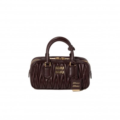 MIU MIU ARCADIE MATELASSÉ NAPPA LEATHER BAG 5BB142 (22*10.5*7.5cm)